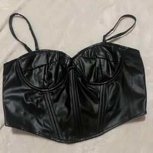 Forever 21 leather corset